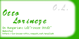 otto lorincze business card